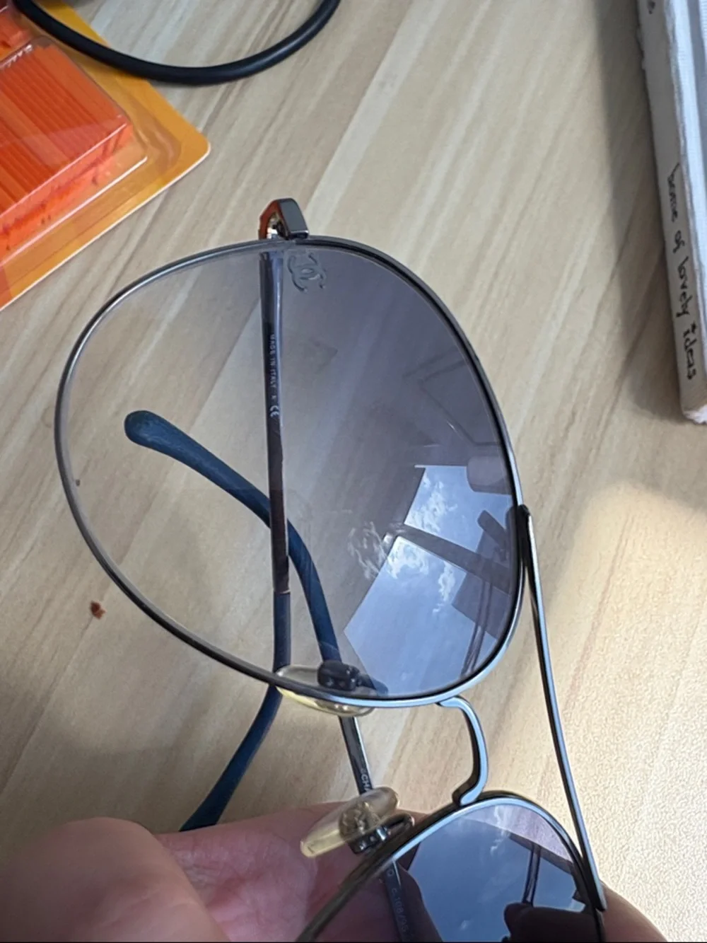 CHANEL Pilot Titanium and Gray Women’s Sunglasses - Picture 5 of 6